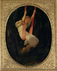 Niña en un columpio, 1845
